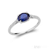 White Gold / Created Blue Sapphire
