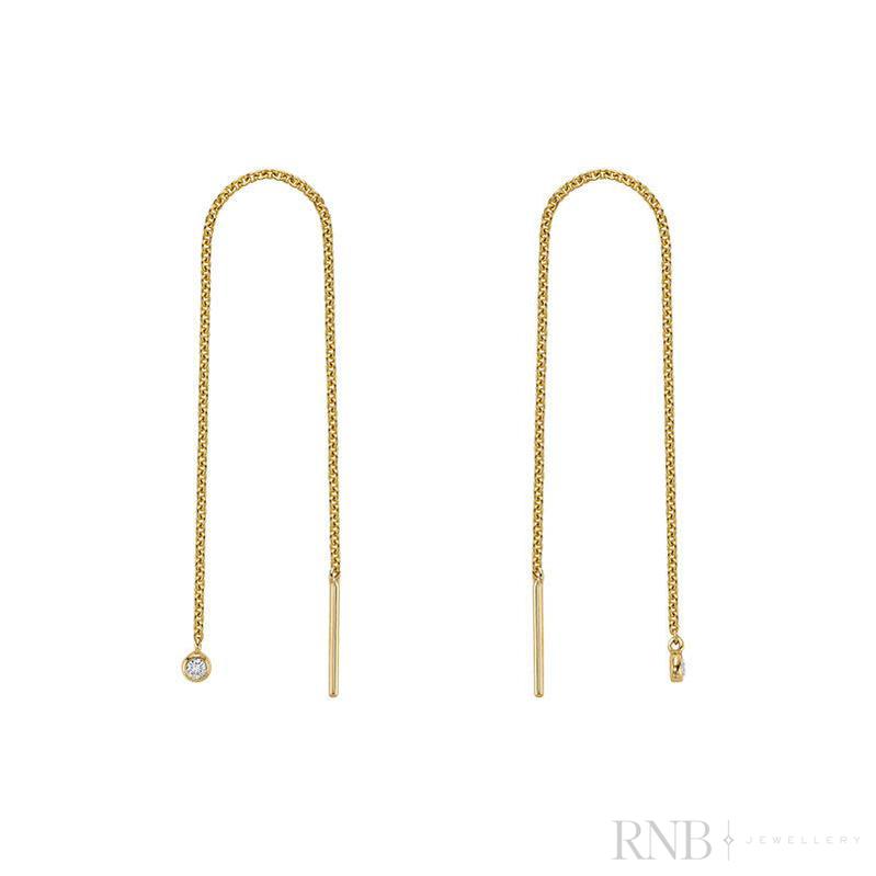 Dangle Chain Diamond Earrings