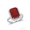 White Gold / Created Ruby / Closeout