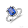 White Gold / Created Blue Sapphire
