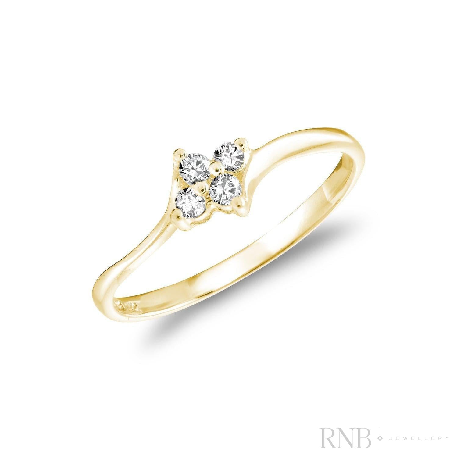 Solitaire Flower Diamond Ring