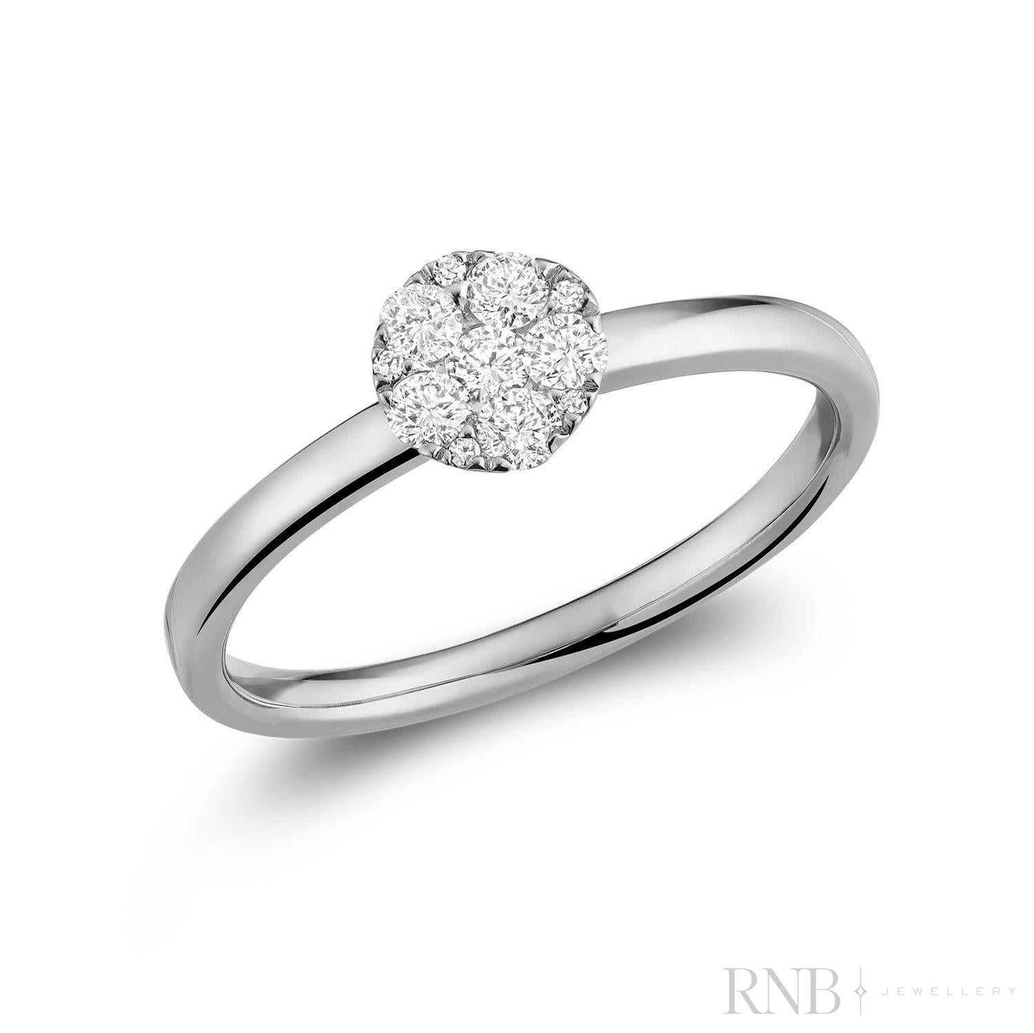 Round Illusion Diamond Ring