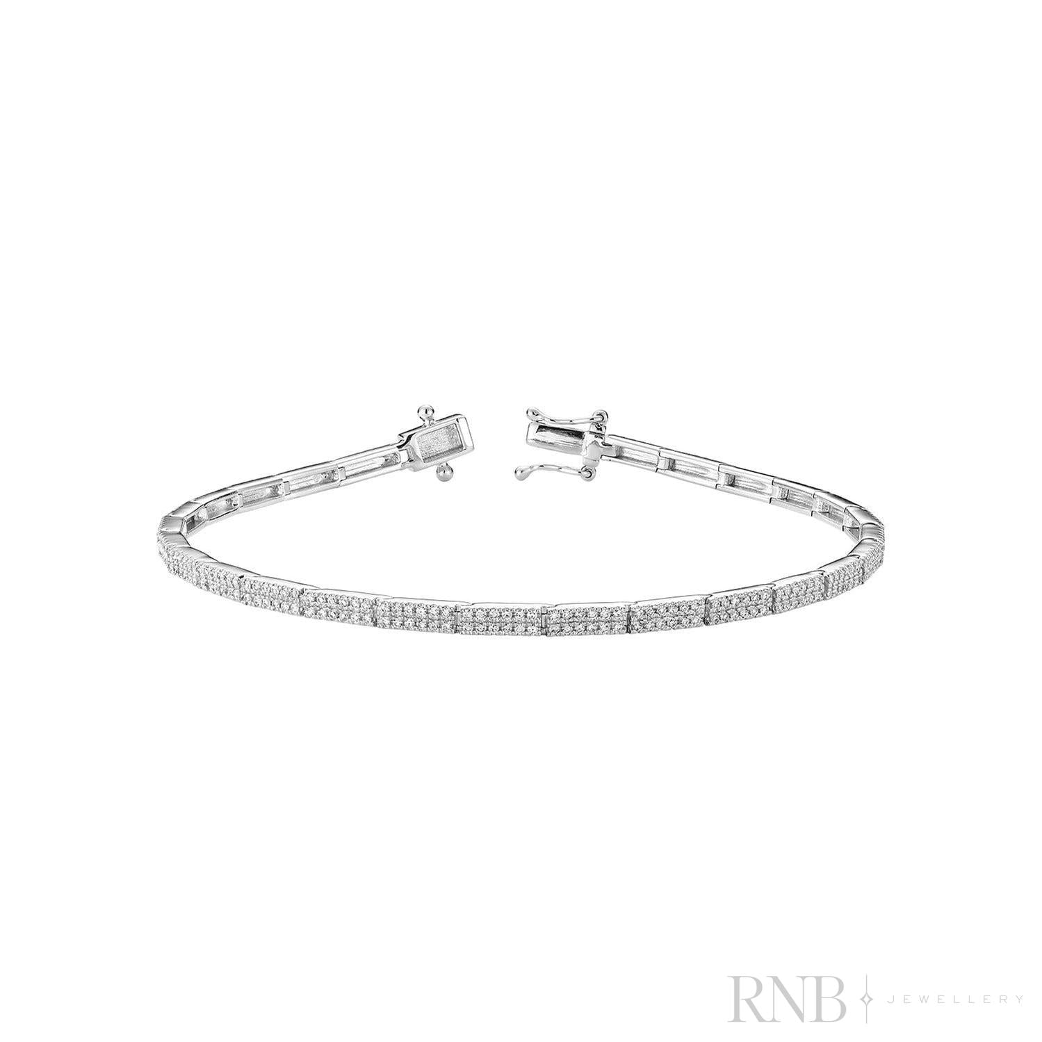 Link Pave Tennis Diamond Bracelet
