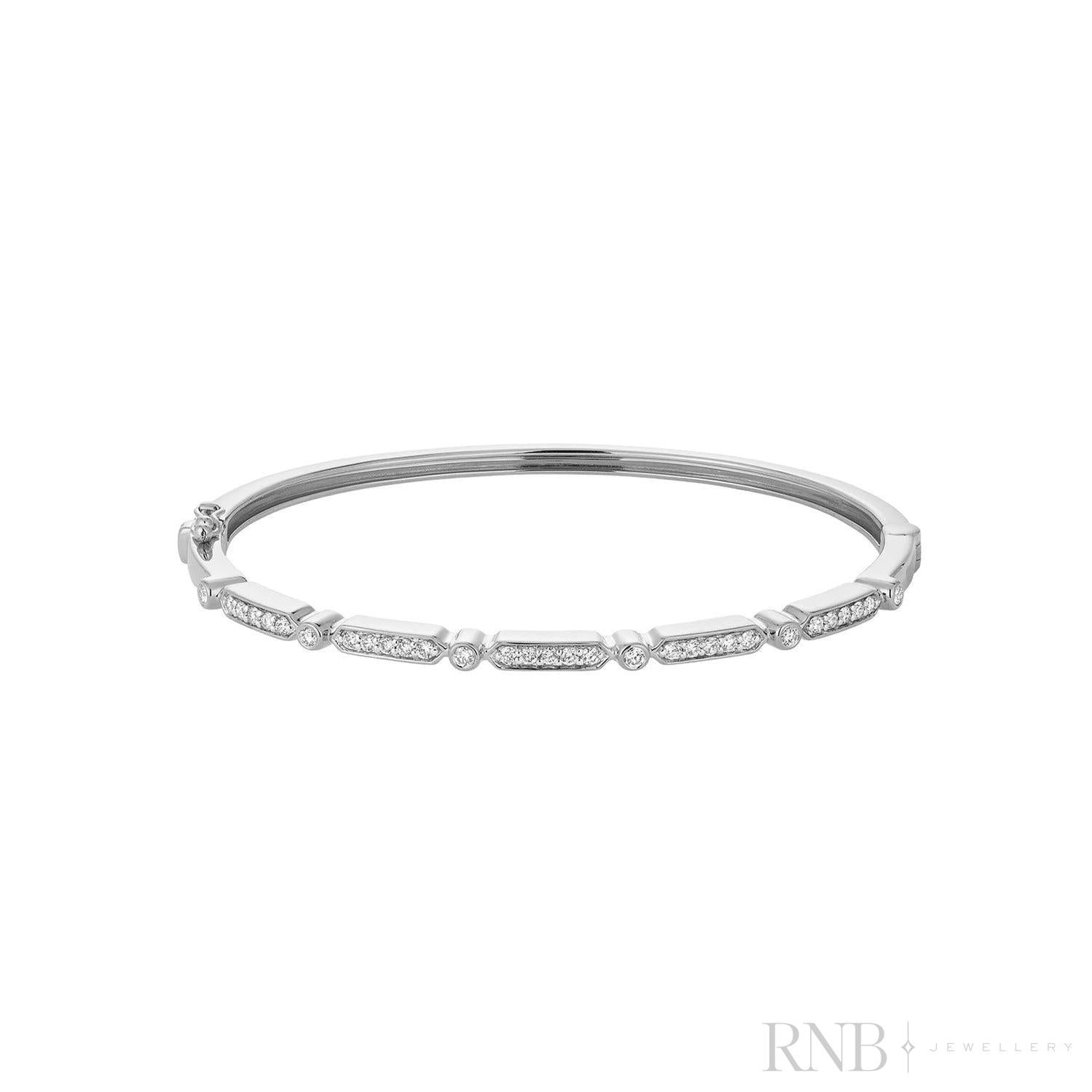 Semi Eternity Fancy Bangle Diamond Bracelet