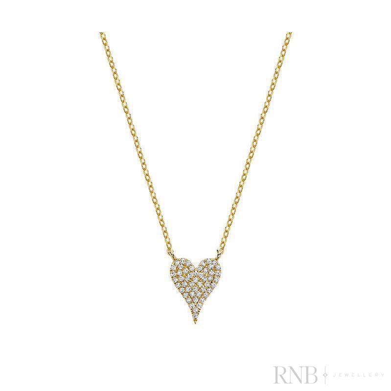 Pave Heart Diamond Necklace