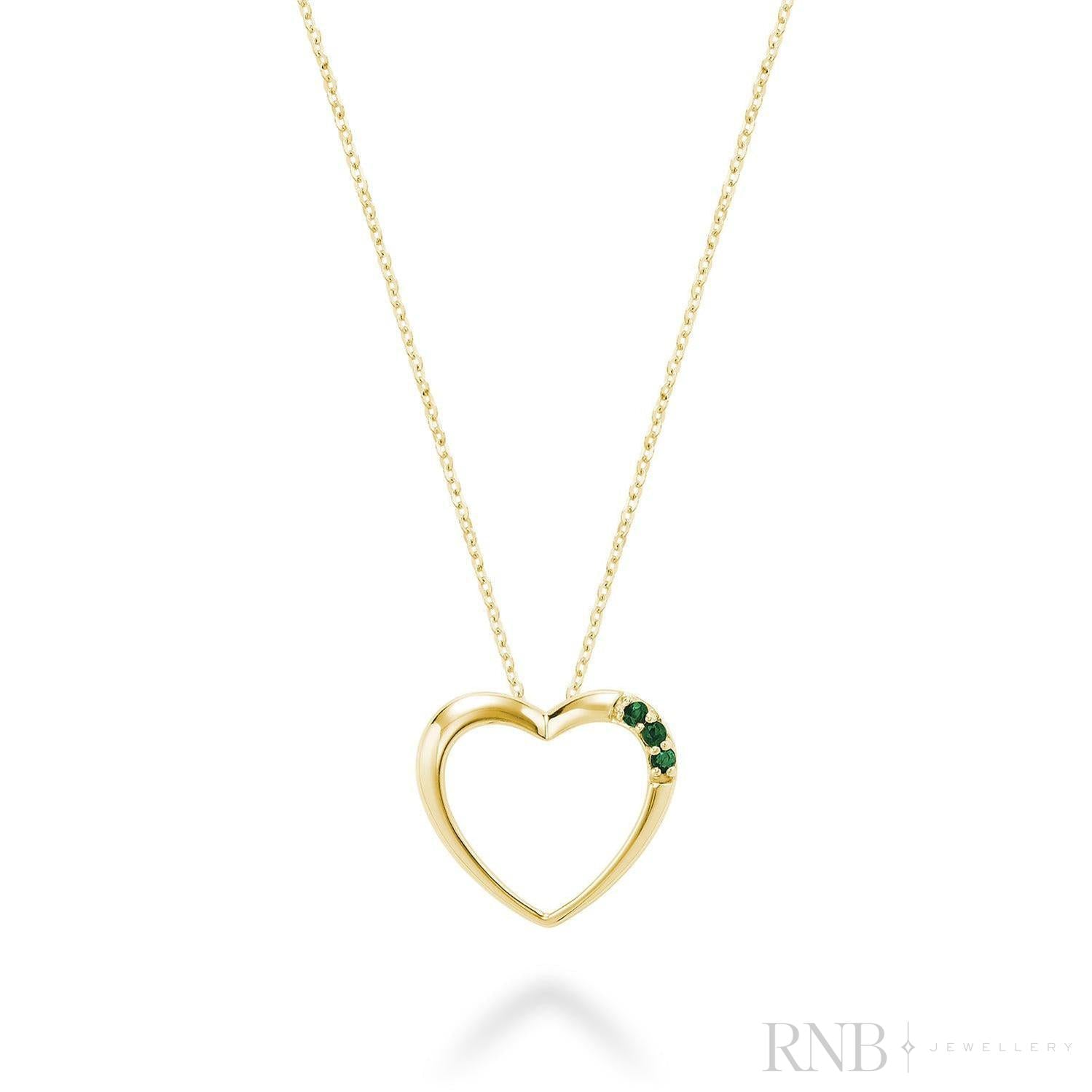 Heart Trinity Precious Stone Pendant