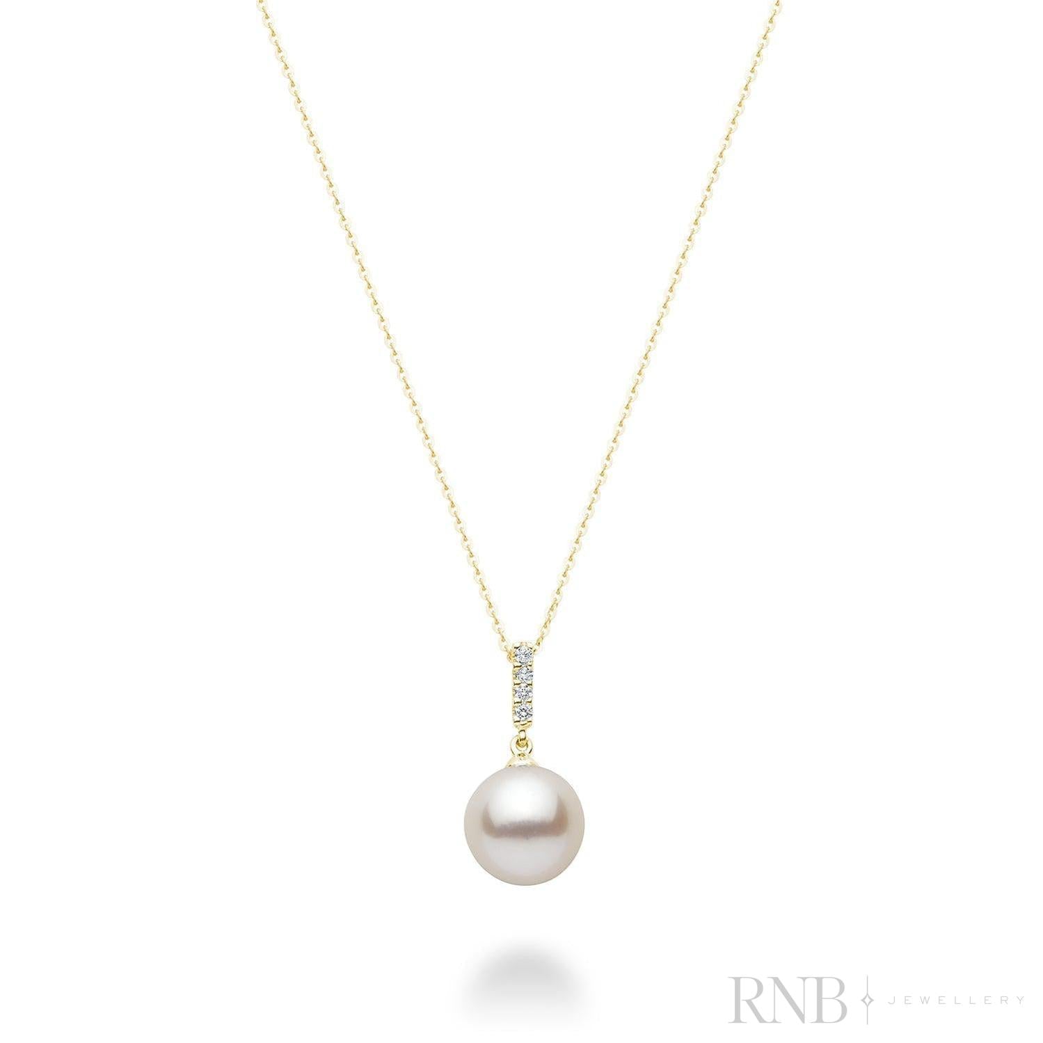 Cultured Pearl & Diamond Bail Pendant