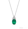 White Gold / Simulated Emerald