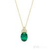 Yellow Gold / Simulated Emerald