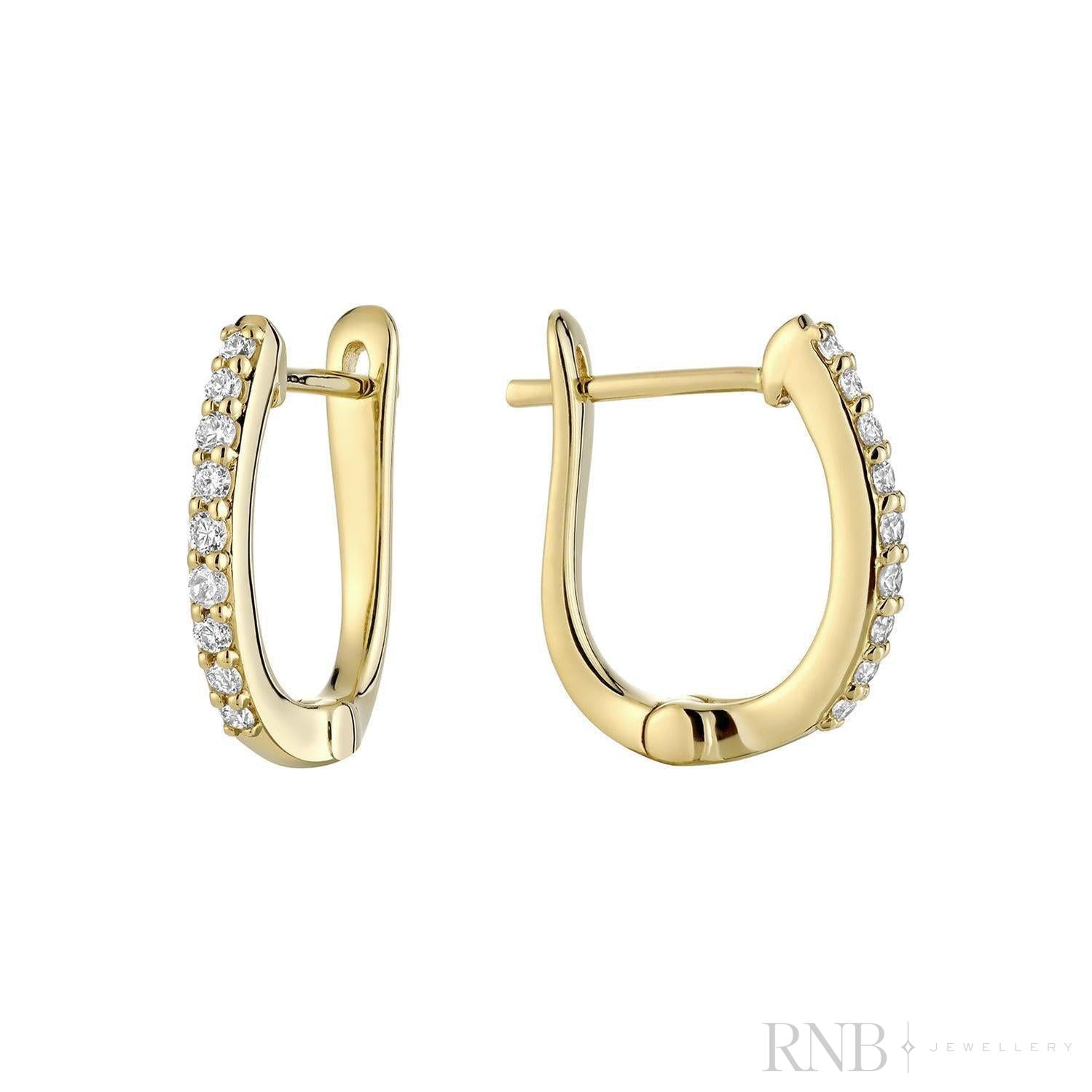 Diamond Huggie Earrings