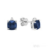 White Gold / Created Blue Sapphire