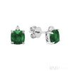 White Gold / Simulated Emerald