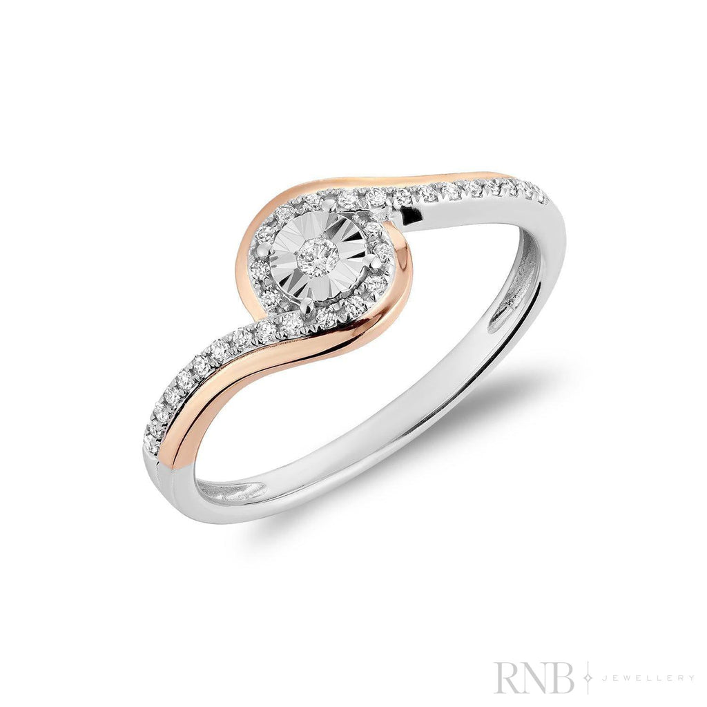 Illusion Setting Wave Diamond Ring-RNB Jewellery