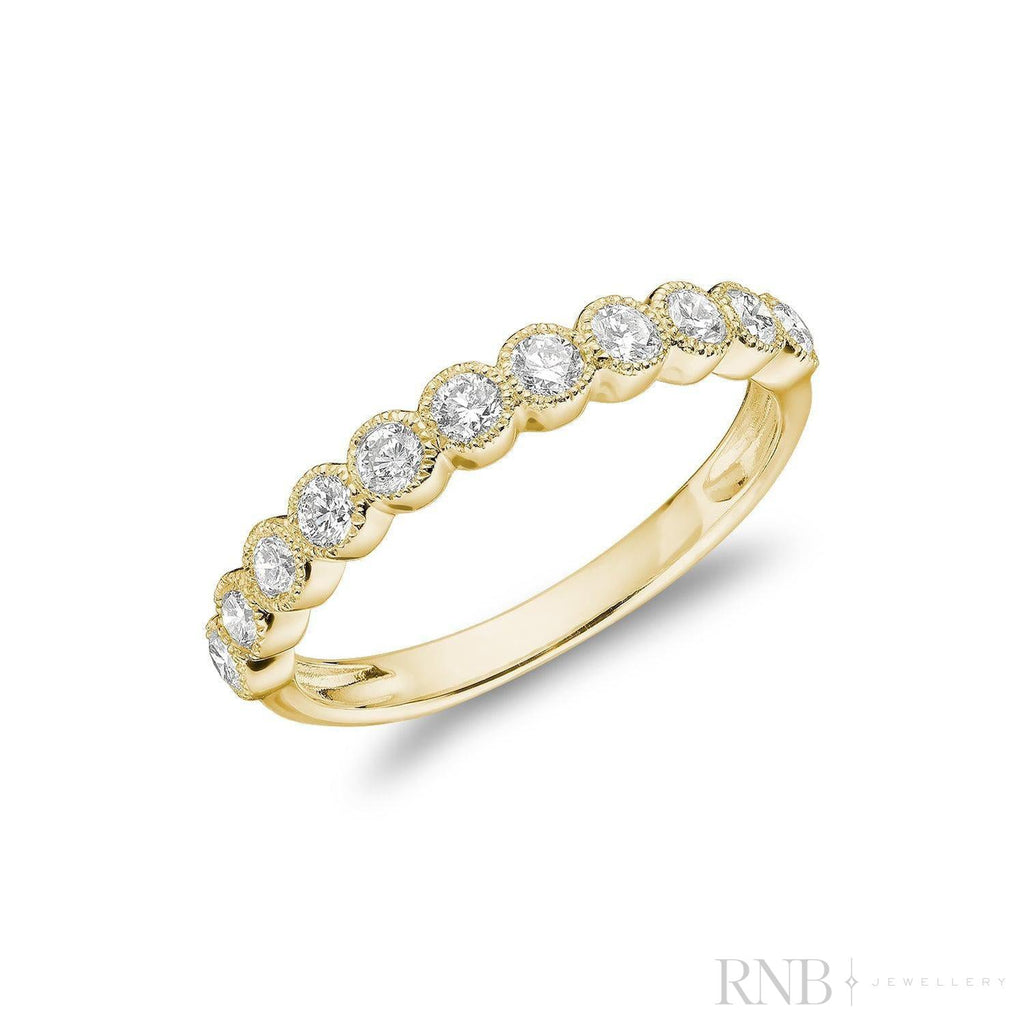 Semi Eternity Milgrain Diamond Ring-RNB Jewellery