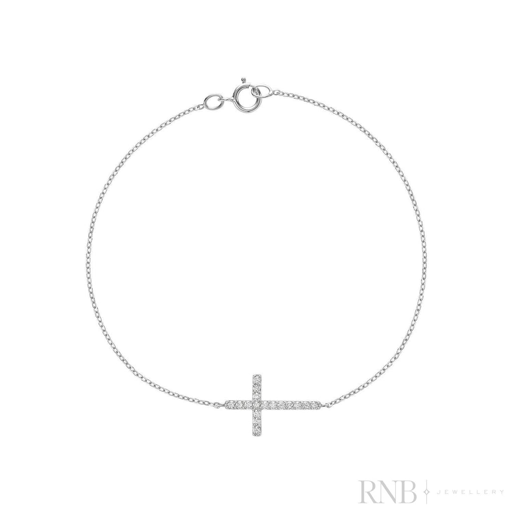Religious Cross Diamond Bracelet-RNB Jewellery
