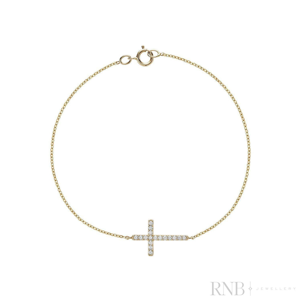 Religious Cross Diamond Bracelet-RNB Jewellery