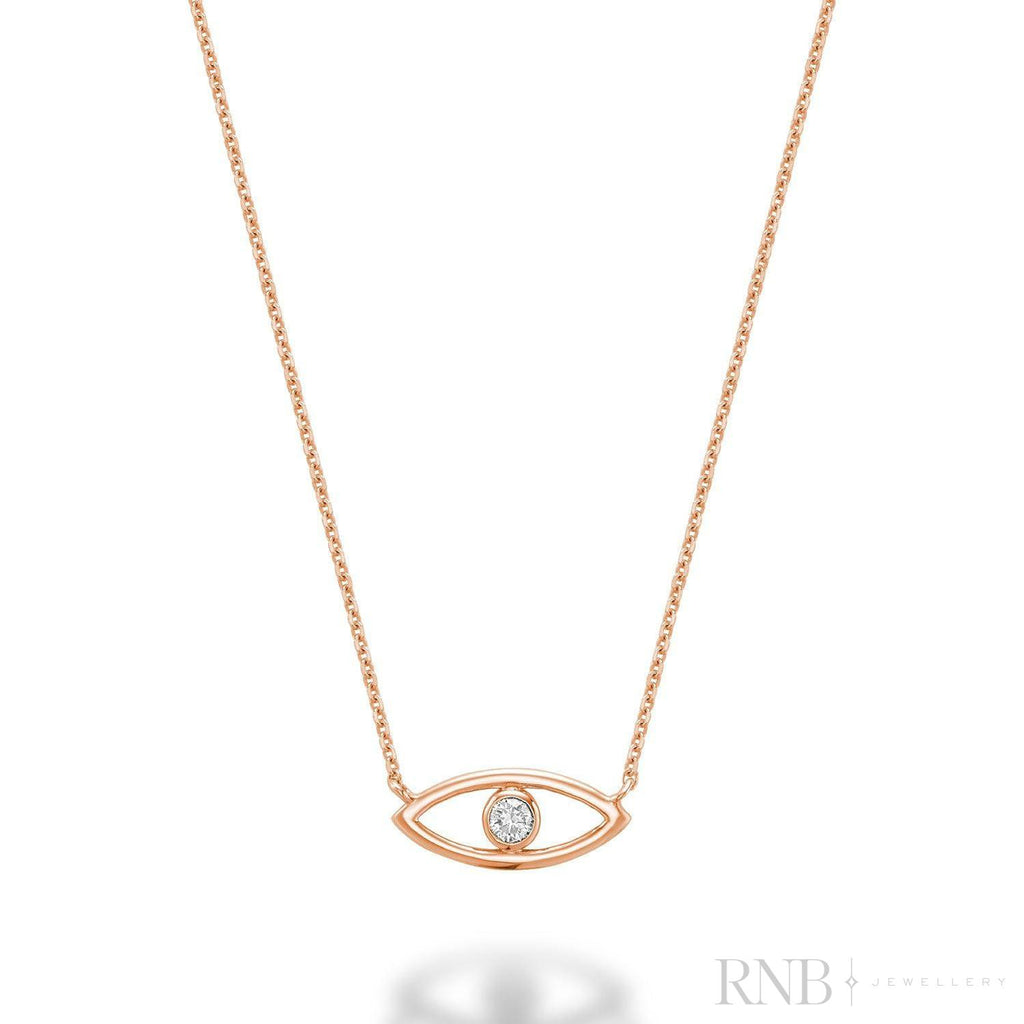 Evil Eye Diamond Necklace-RNB Jewellery